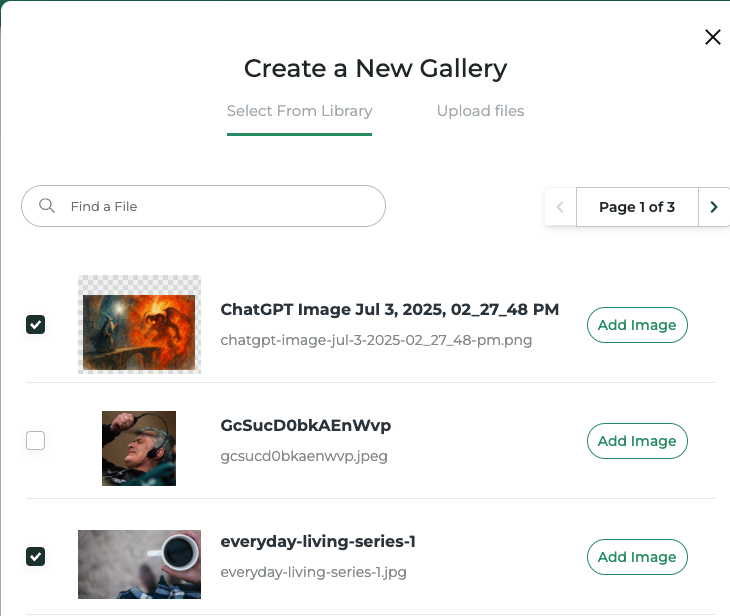 Choose images