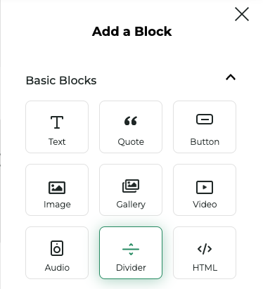 Insert Divider